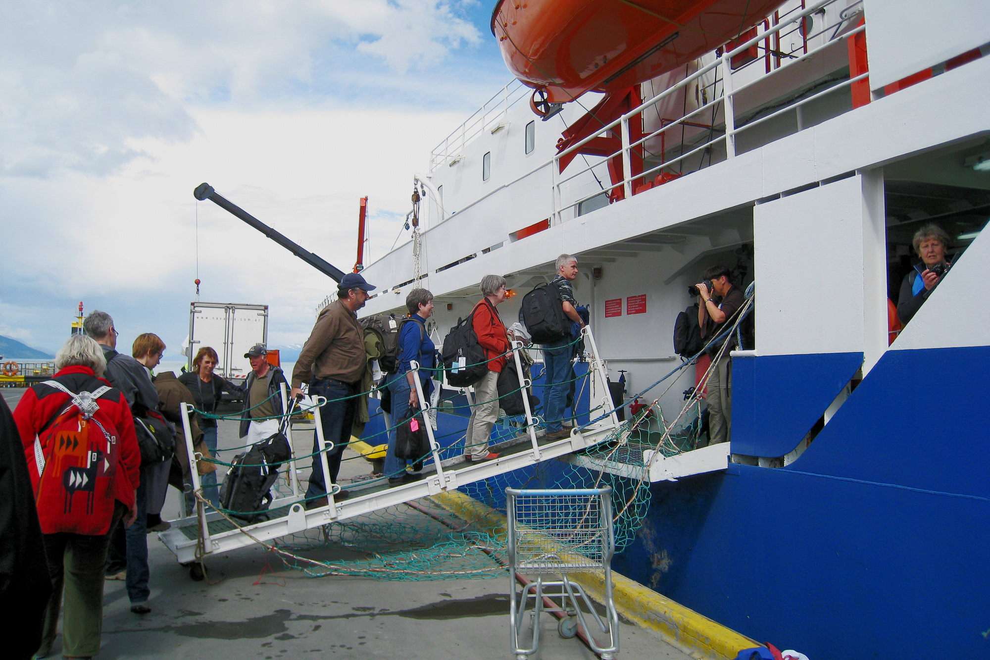 port of Ushuaia, check in