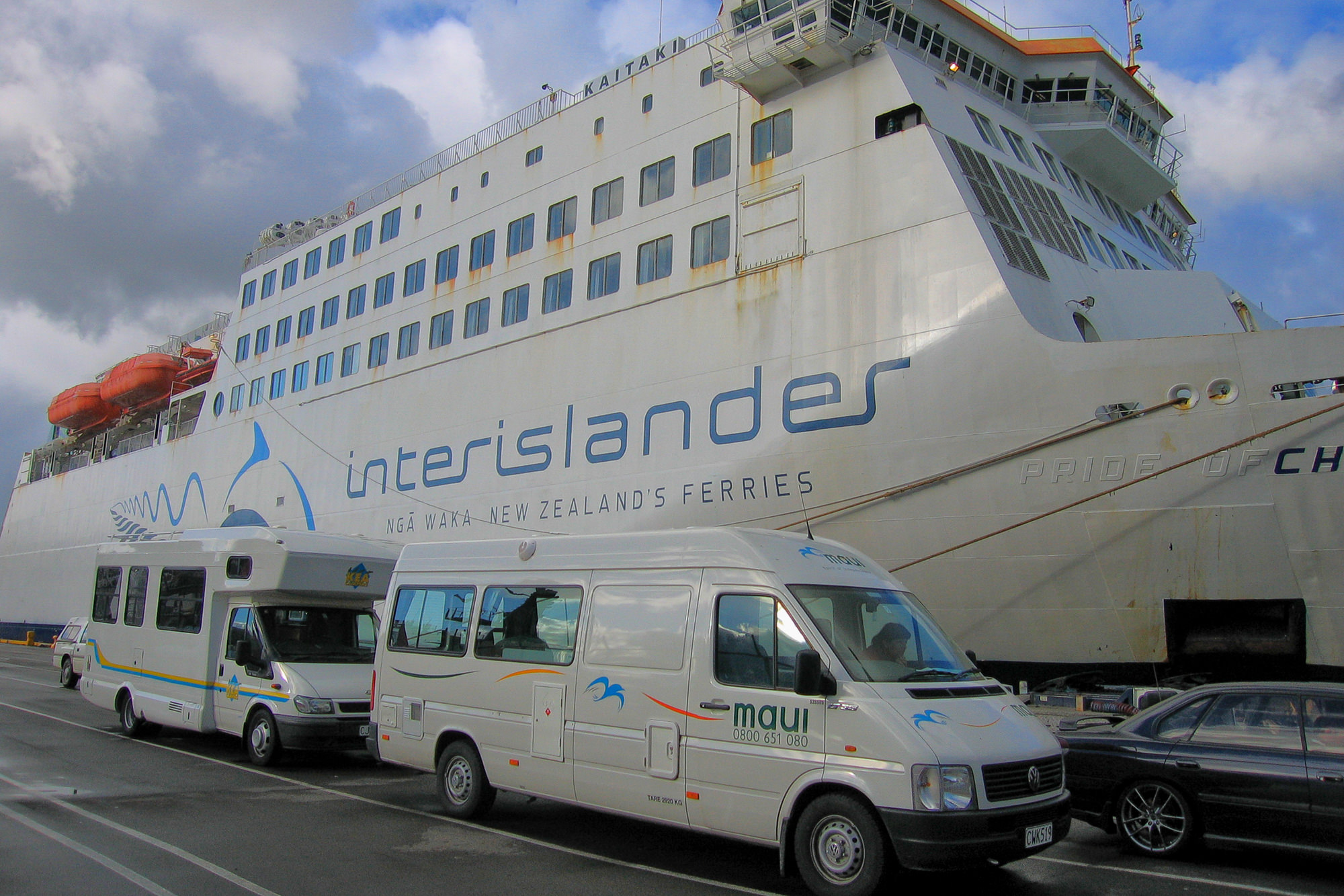 Warten auf die Überfahrt zur Südinsel