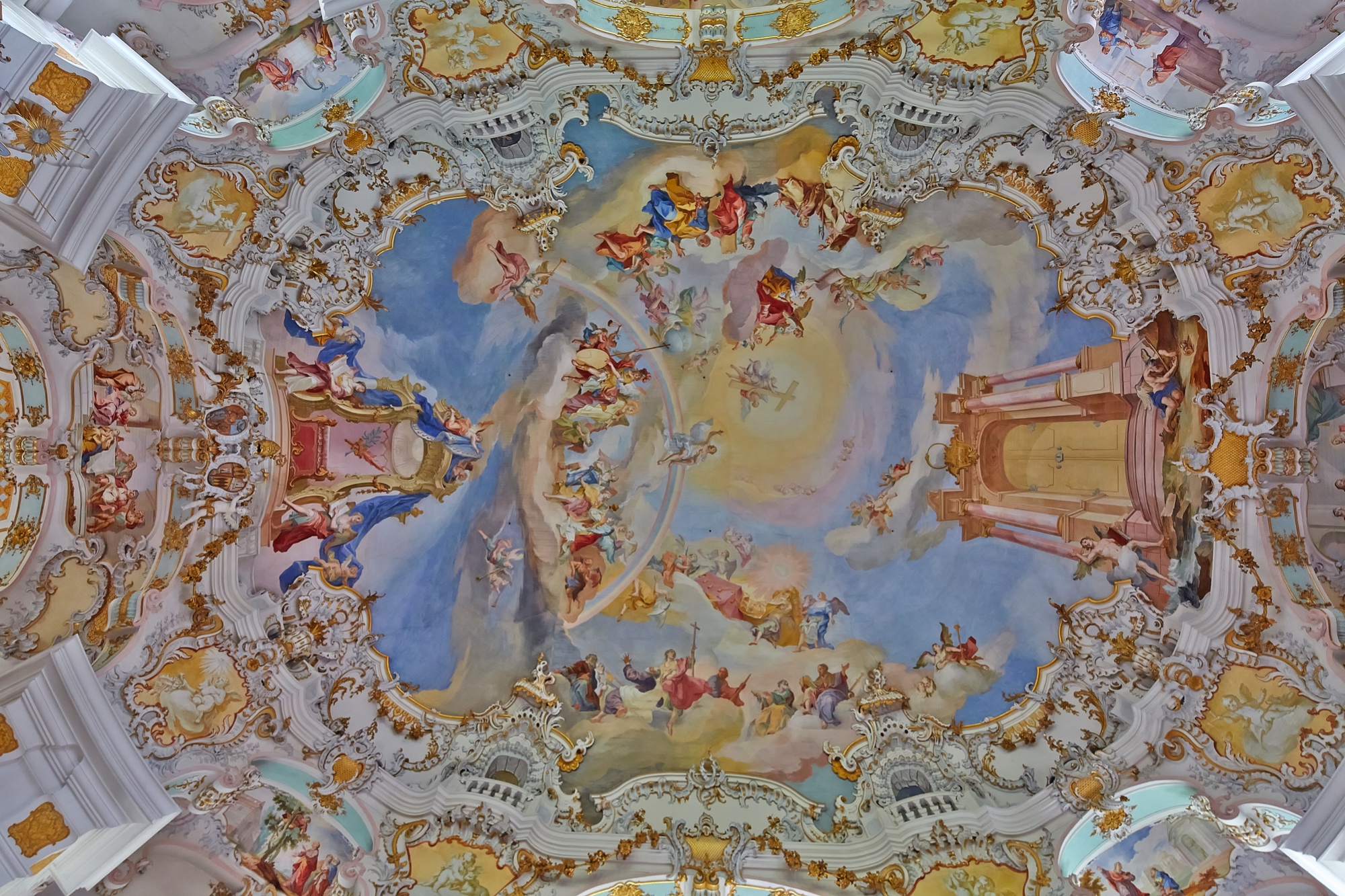pilgrimage church Wieskirche, ceiling painting