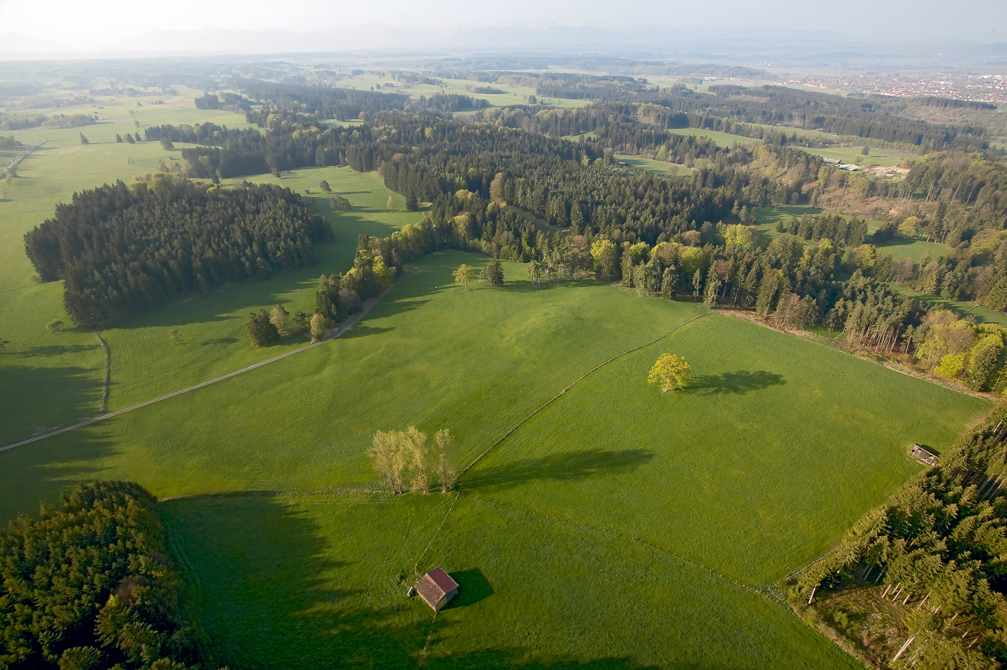 taken from a hot air balloon near Weilheim, Upper Bavaria